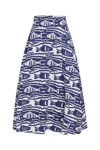 Livro Pavilion Skirt, Fish Print