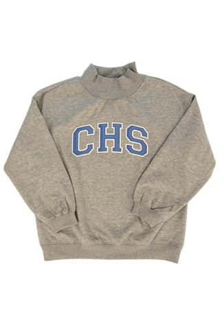 Oversized CHS Mockneck Sweatshirt, Grey