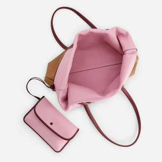 Mlouye M Tote, Tan & Pink