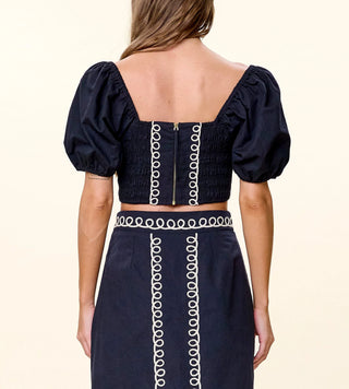 Cleobella Anca Top, Black