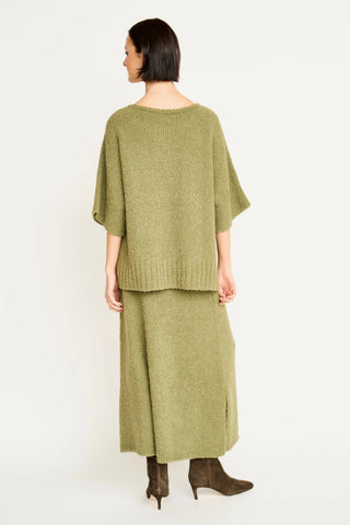 Mirth Estes Boucie Knit Skirt, Matcha