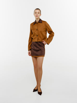 Cala De La Cruz Victoria Skirt, Mocca