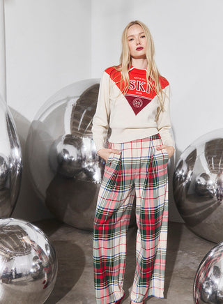 Hunter Bell Ryder Sweater, Cream Crimson