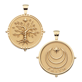 Jane Win Original Coin Pendant Drawn Link, Faith