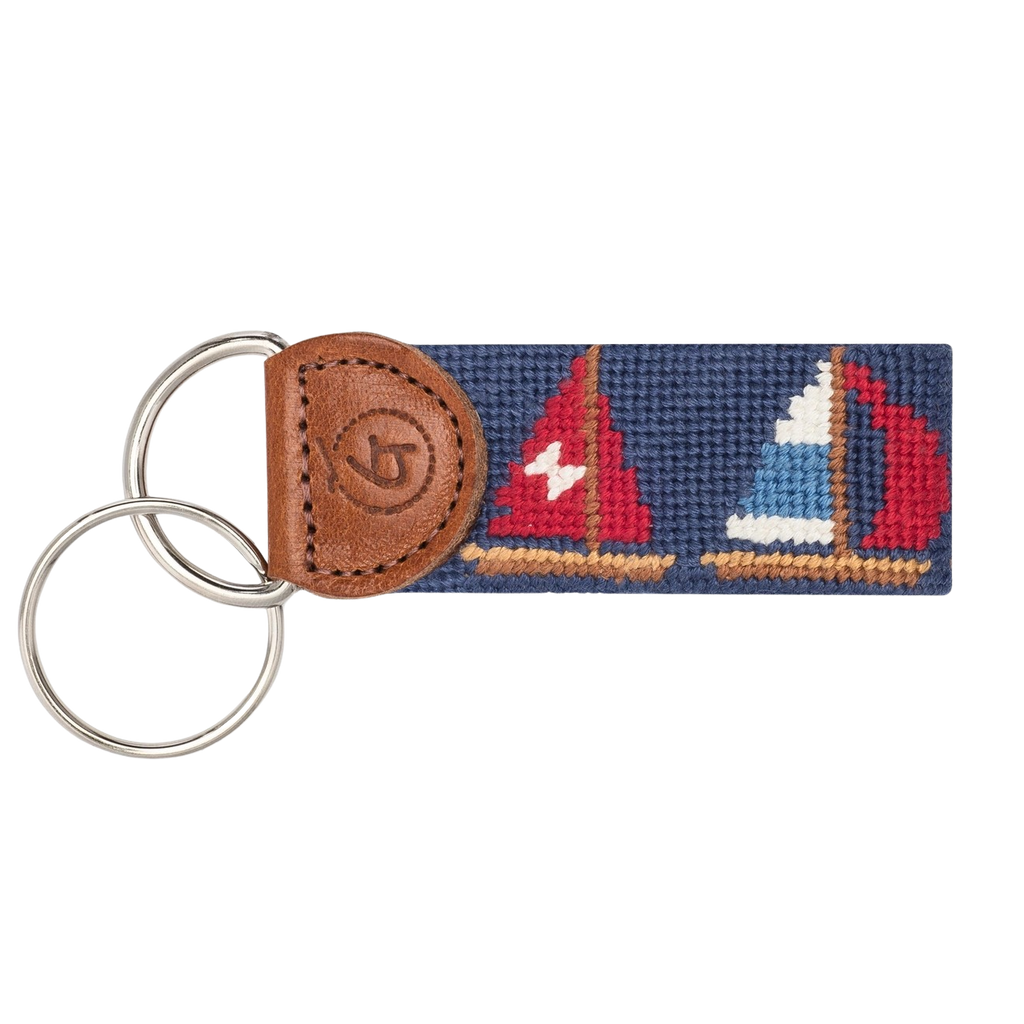 Monkees Keychains Needlepoint Keychain, Sailboat – Monkee's of Mount Pleasant