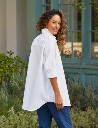 Frank & Eileen Shirley Oversized Button-Up Shirt, White