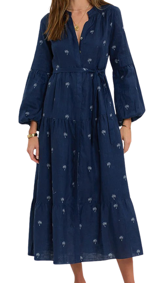 TS LemLem Nesanet Peasant Dress, Zafi Navy