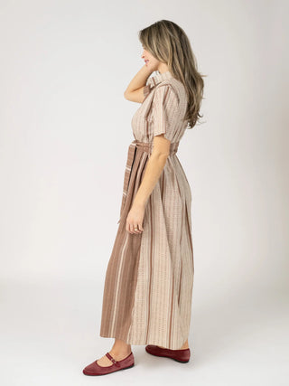 Beau & Ro Elle Maxi Dress, Brown Arrow