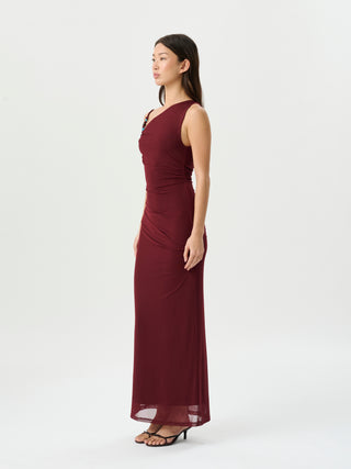 Roame. Ember Mesh Dress, Mulberry