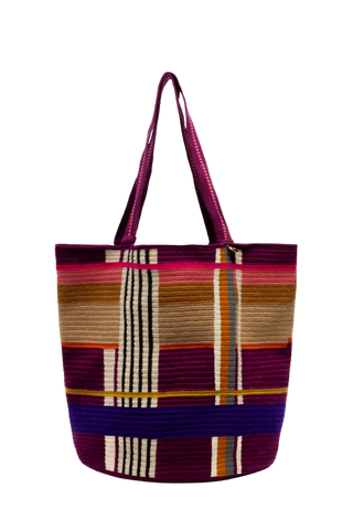 Guanabana Julietta Tote, Burgundy & Toast