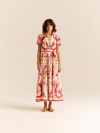 Carolina K Elisetta Dress, Fileteado
