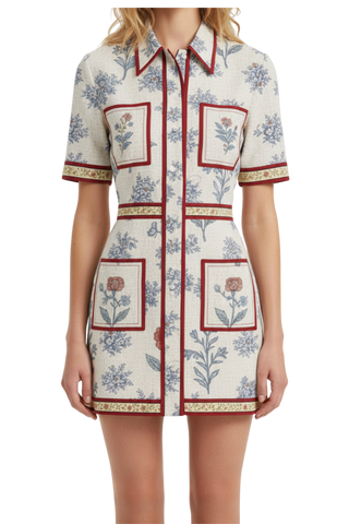 Anna Cate Poppy Dress, Dunlin Motif