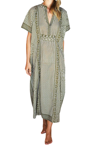 Emerson Fry Emerson Caftan, Moss Stripe Organic