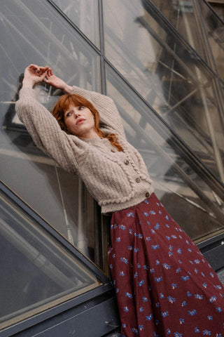 Mirth Moritz Knit Cardigan, Sand