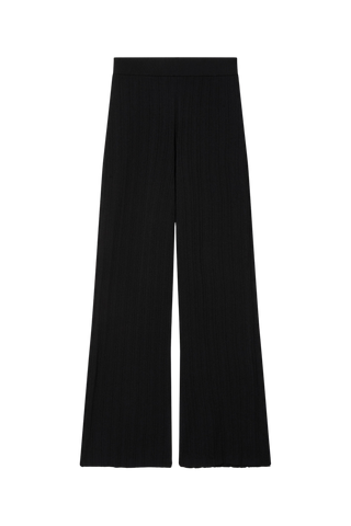 White & Warren Superfine Viscose Palazoo Pant, Black