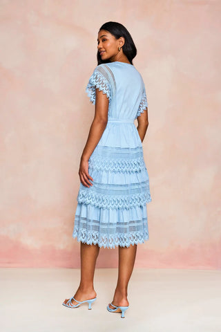 Sheridan French Gable Dress, Porcelain Sky
