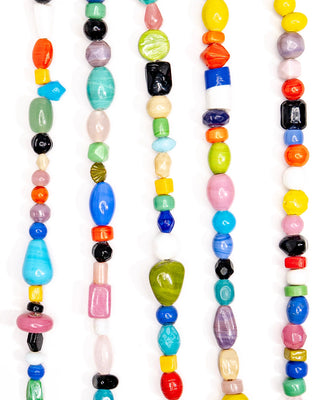 Gather Goods Mixed Vintage Glass Necklace