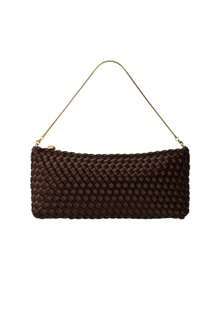 Naghedi Gala Satin Clutch, Chocolate
