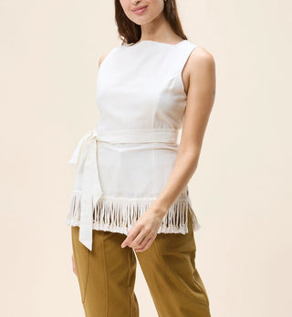 Cleobella Bridget Top, Ivory