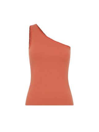 Kivari Tallulah One Shoulder Tank, Pale Rust