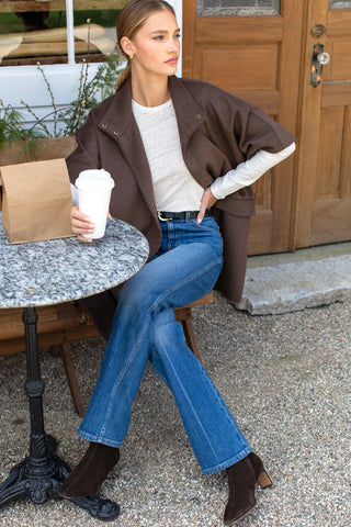 Emerson Fry Layering Jacket, Bitter Chocolate Wool Cashmere