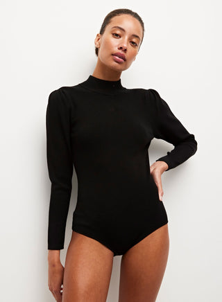 Marie Oliver Barrett Knit Bodysuit, Black