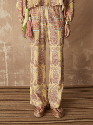BOTEH Calico Tailored Pant, Lemon