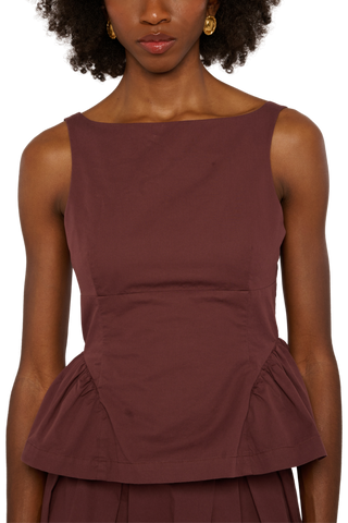 Love the Label Earnshaw Top, Deep Mahogany