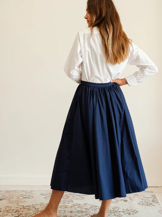 Mille Ayla Skirt, Navy Taffeta