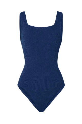 Hunza G Coverage Square Neck Swimsuit, Navy