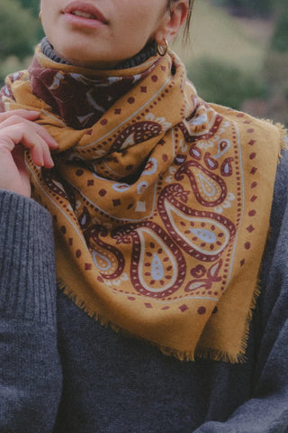 Maison Lecomte Flament Scarf, Rodeo Camel WC