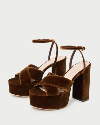 Loeffler Randall Loretta Platform Sandal, Dark Brown