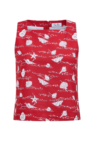 Coco Shop Shift Top, Red Shell
