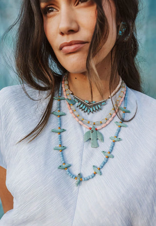 Gather Goods Needlepoint Arrow Necklace