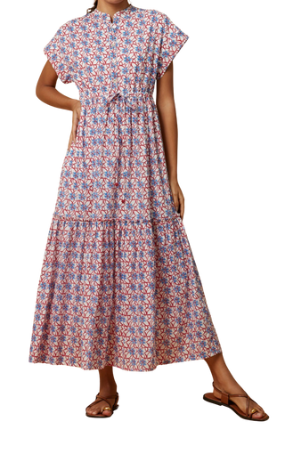 Ro's Garden Mumi Midi Dress, Burgundy Nissa