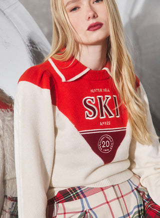 Hunter Bell Ryder Sweater, Cream Crimson