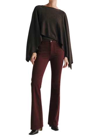 DL1961 Bridget Boot High Rise Instasculpt™ 33", Burgundy Embroidery