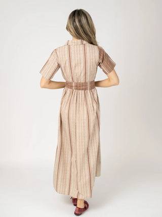 Beau & Ro Elle Maxi Dress, Brown Arrow