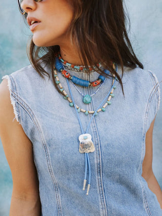 Gather Goods Turquoise Triangle Drop Necklace