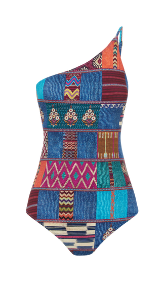 BOTEH Tessera Assymetric One Piece, Indigo