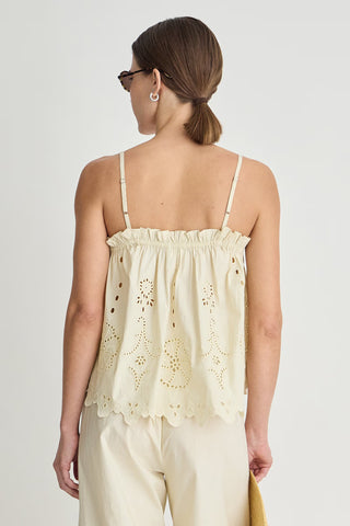 Apiece Apart Embroidered Cami Top, Ecru