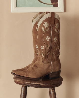 The Great x Stetson Cowboy Boot, Tan Floral