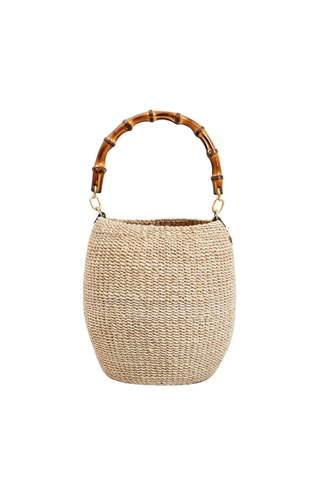 Clare V. Pot de Miel w/ Bamboo Handle, Cream