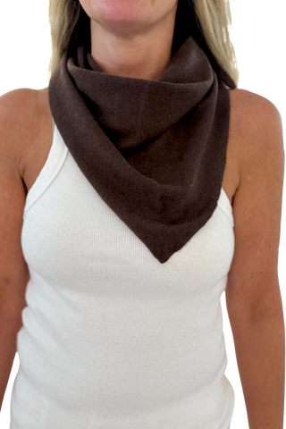 White & Warren Cashmere Neckerchief, Coffee Bean