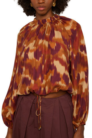 Love the Label Tate Top, Amber Brush Print