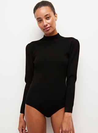 Marie Oliver Barrett Knit Bodysuit, Black