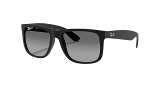 Ray-Ban Justin Sunglasses, Rubber Black Grey