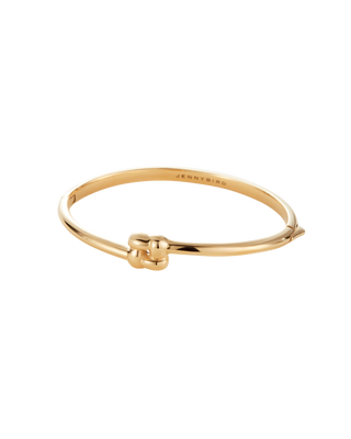 Jenny Bird Slim Woven Square Bangle, High Polish Gold