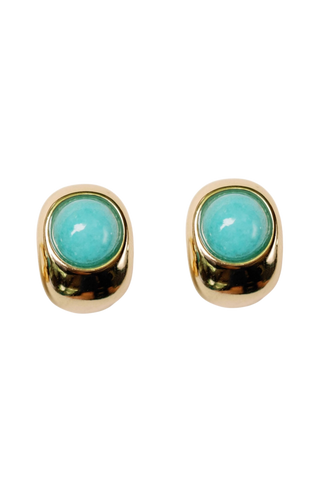 Huggie Mini Hoop Earrings, Turquoise