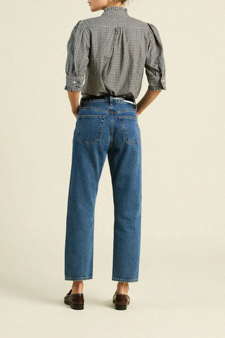 Trovata Noah Blouse, Onyx Check